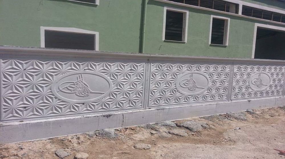 duvar kalıpları,beton kalıpları,desenli bahce duvar kalıpları,osmanlı tugrası desen