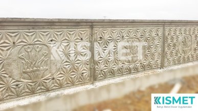 Güllü Kaz Ayağı Desen Beton Duvar
